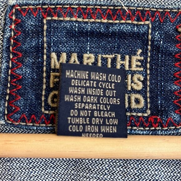 Vintage Y2K Marithe Francois Girbaud Mens Jacket Size 3XL Blue Denim Oversized - Picture 9 of 9